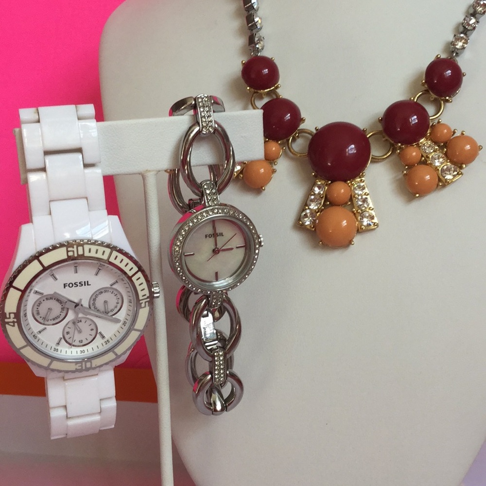 Great fossil watch set and necklace